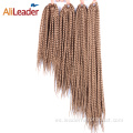 Crotchet Box Braid Ombre Extensión de cabello sintético Twist